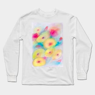 Yellow poppies in watercolor Long Sleeve T-Shirt